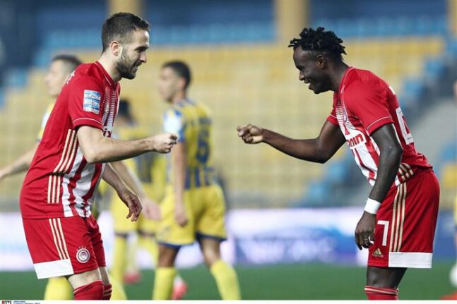 O Ολυμπιακός 2-1 τον Παναιτωλικό με Φορτούνη, Ελ Αραμπί