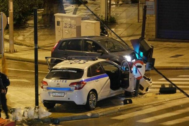 Πάτρα: Το κυνήγι του διαρρήκτη είχε ζημιές - Ετσι συνέβη το τροχαίο με το περιπολικό