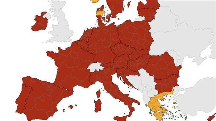 Αλλάζει ο χάρτης της ΕΕ - Το χρώμα των περιοχών πολύ υψηλού κινδύνου