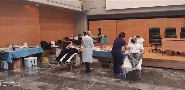 Μεγάλη συμμετοχή στην 3ήμερη εθελοντική αιμοδοσία της ΟΝΝΕΔ