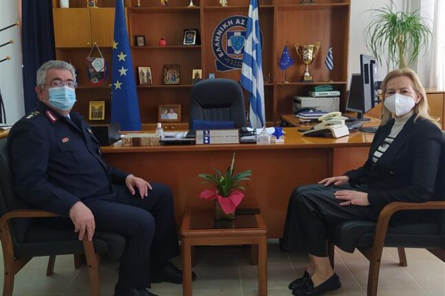 Πάτρα: Επίσκεψη της Ευσταθίας Γιαννιά στον Υποστράτηγο Απόστολο Μαρτζάκλη