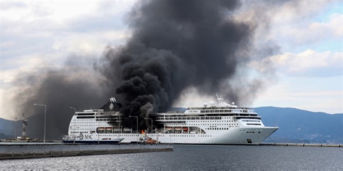 Κέρκυρα: Υπό μερικό έλεγχο η φωτιά στο κρουαζιερόπλοιο MSC Lirica