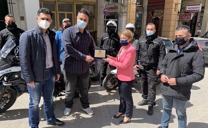 Αλεξοπούλου: Τιμητική πλακέτα από την Ένωση Αστυνομικών Υπαλλήλων Αχαΐας