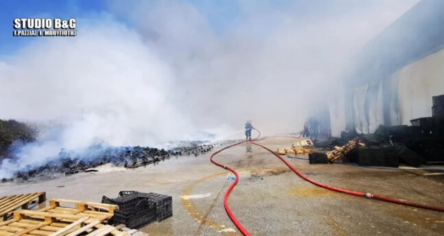 Φωτιά σε εργοστάσιο στο Παναρίτι Αργολίδας