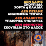 "Δεν παίζουμε με τη φωτιά, γιατί η φωτιά δεν παίζει μαζί μας" - Η νέα καμπάνια της Πολιτικής Προστασίας