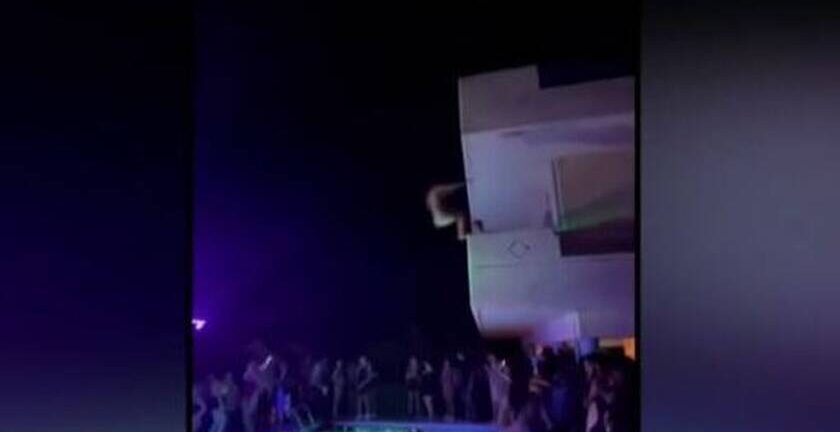 ΒΙΝΤΕΟ από κορονοπάρτι στη Χαλκίδα - Βουτιές στην πισίνα από μπαλκόνια!