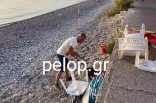 Ακράτα: Νέα επιχείρηση "ξηλώματος" ομπρελών και αυθαίρετων κατασκευών από παραλίες - ΦΩΤΟ
