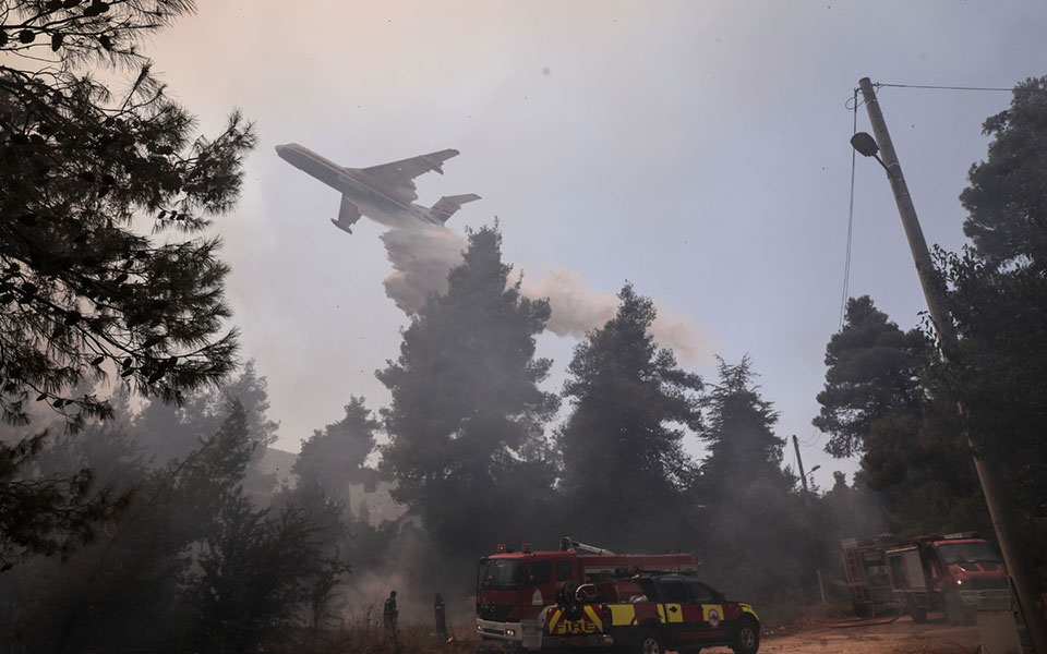 Σταμάτα Αττικής: Μάχη με τις αναζωπυρώσεις της φωτιάς - Επιστρατεύθηκε και το αεροσκάφος Beriev-200 - Καίγονται σπίτια - ΝΕΟΤΕΡΑ - ΒΙΝΤΕΟ