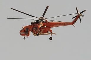 Φωτιά στη Λακωνία: Με ελικόπτερα στη μάχη της Δρυάλιας