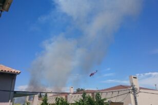 Συναγερμός στην Κηφισιά: Μεγάλη φωτιά καίει αυλές σπιτιών
