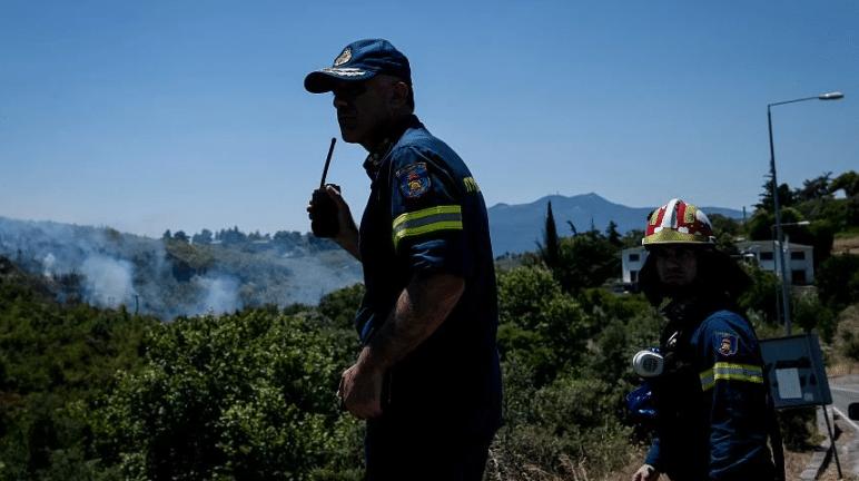 Φωτιά στο Μαρκόπουλο Αττικής ΦΩΤΙΆ