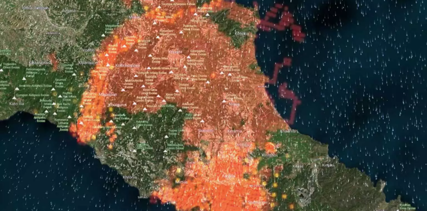 Φωτιές σε Αττική και Εύβοια: «Στάχτη» 274.090 στρέμματα – Χάρτης Φωτιές