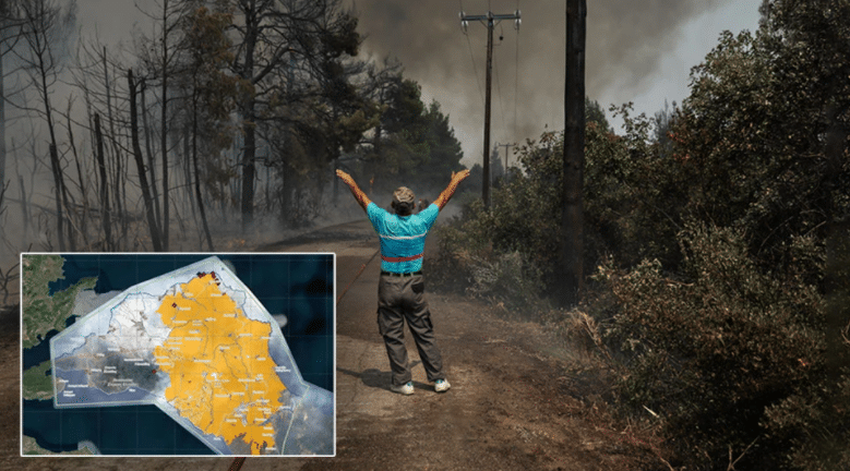 Κοπέρνικος: Ίσως έχουν καεί 700.000 στρέμματα στην Εύβοια