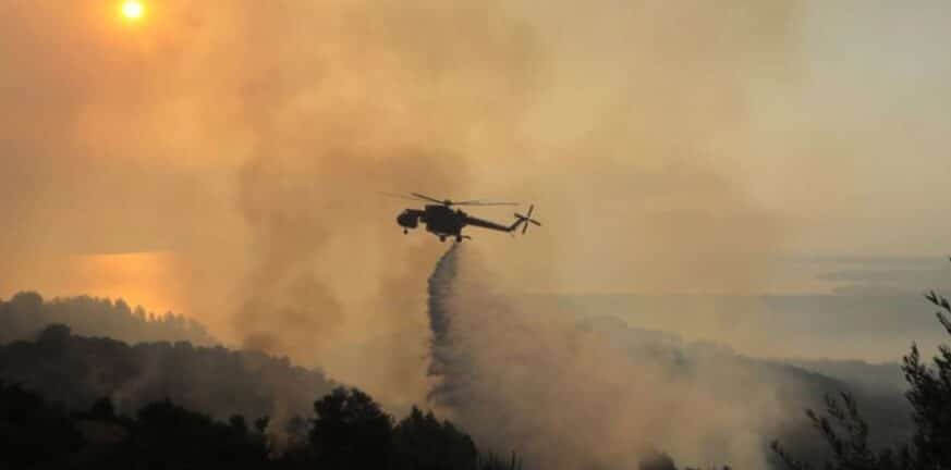 Φωτιά στην Κάρυστο: Εκκενώθηκαν τα χωριά Αμυγδαλιά και Πρινιά – Κινδυνεύουν σπίτια, ζώα και στάβλοι ΒΙΝΤΕΟ