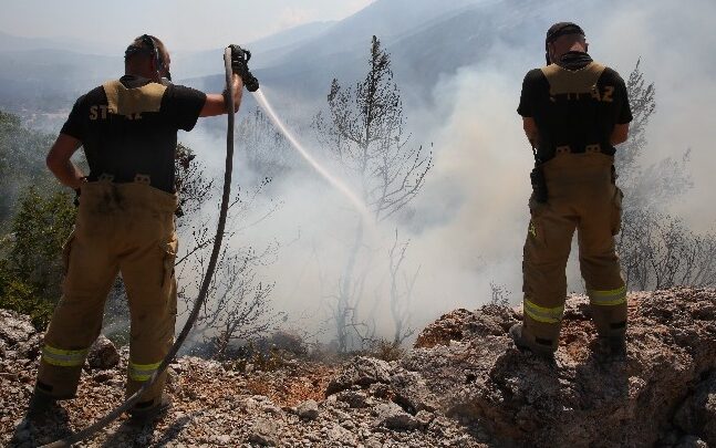 Πυρκαγιές: Ολονύχτια μάχη των δυνάμεων της Πυροσβεστικής στον Ασπρόπυργο - Μειώνεται η ένταση της φωτιάς