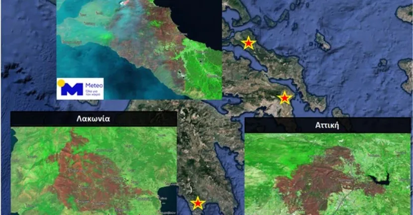 Πυρκαγιές: Περισσότερα από 650.000 στρέμματα οι καμένες εκτάσεις σε Εύβοια, Αττική και Λακωνία