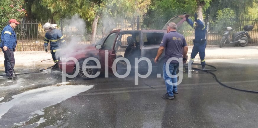 Πάτρα: Φωτιά εν κινήσει - Αυτοκίνητο κάηκε ολοσχερώς στην Παπαφλέσσα ΦΩΤΟ - ΒΙΝΤΕΟ