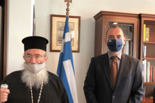 Με τον Αρχιεπίσκοπο Σινά Δαμιανό συναντήθηκε ο Κατσανιώτης