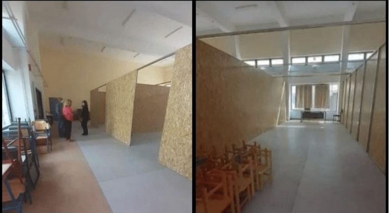 Εφτιαξαν αίθουσες νηπιαγωγείου με νοβοπάν σε διάδρομο ΕΠΑΛ