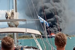 Πυρκαγιά σε σκάφος στη Λευκάδα