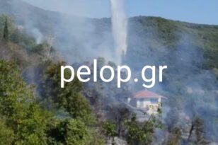 Αιτωλοακαρνανία: Μεγάλη φωτιά στην ορεινή Ναυπακτία - Κάηκαν σπίτια - ΦΩΤΟ