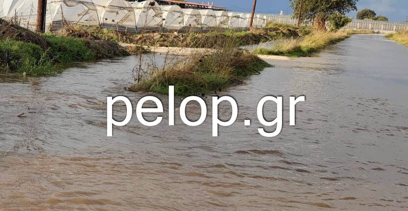 Ο «Μπάλλος» πλημμύρισε χωράφια και δρόμους στη Δυτική Αχαΐα- ΦΩΤΟ