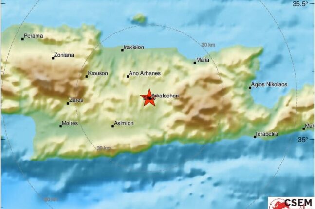 Στον χορό των Ρίχτερ η Κρήτη - Νέος σεισμός στο Ηράκλειο