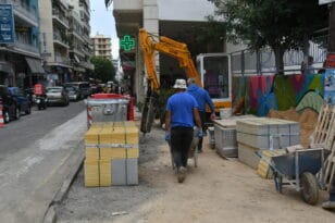 Πάτρα - Ρήγα Φεραίου: Συνεχίζεται η ανανέωση στα πεζοδρόμια ΦΩΤΟ