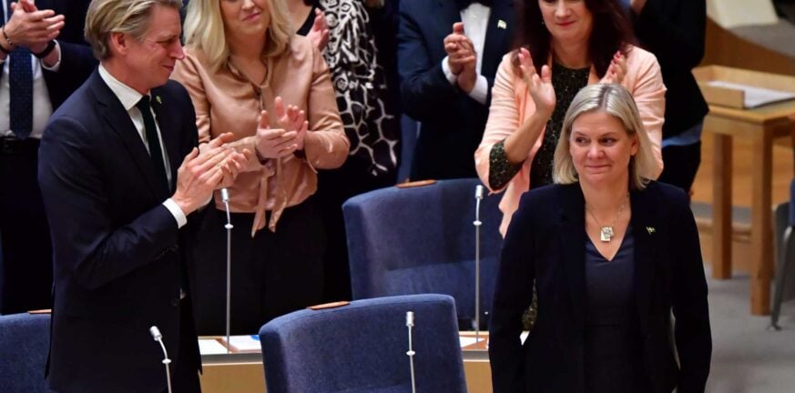 Σουηδία: Για δεύτερη φορά σε μια εβδομάδα εξελέγη πρωθυπουργός η Μαγκνταλένα Άντερσον