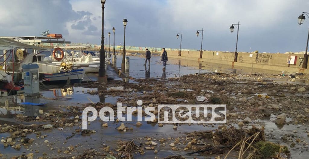 «Σάρωσαν» οι άνεμοι Παλούκι και Κουρούτα - Κινδύνευσε το αλιευτικό καταφύγιο ΦΩΤΟ - ΒΙΝΤΕΟ