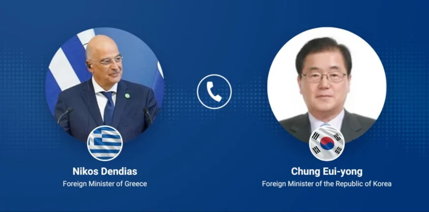 Δένδιας: Τηλεφωνική Επικοινωνία με τον Υπουργό Εξωτερικών της Νότιας Κορέας