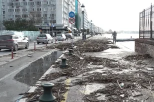 Θεσσαλονίκη: Κλαδιά και αντικείμενα ξέβρασε ο Θερμαϊκός - ΒΙΝΤΕΟ