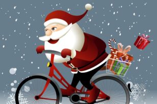 «Bike with Santa»: Χριστουγεννιάτικη ποδηλατοβόλτα στους γιορτινούς δρόμους του Αιγίου
