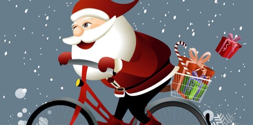 «Bike with Santa»: Χριστουγεννιάτικη ποδηλατοβόλτα στους γιορτινούς δρόμους του Αιγίου