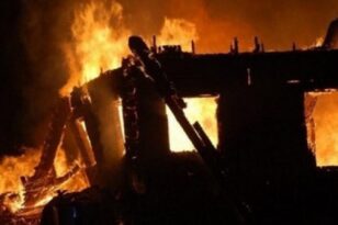 Παρανάλωμα του πυρός σπίτι στο Λαντζόι - ΦΩΤΟ