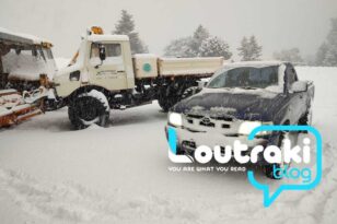 Κακοκαιρία: Πυκνή χιονόπτωση στην Εύβοια και την ορεινή Κορινθία – ΒΙΝΤΕΟ