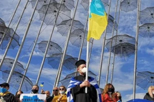 Οι Ουκρανοί της Θεσσαλονίκης διαμαρτύρονται για τη Ρωσική εισβολή - ΦΩΤΟ - ΒΙΝΤΕΟ