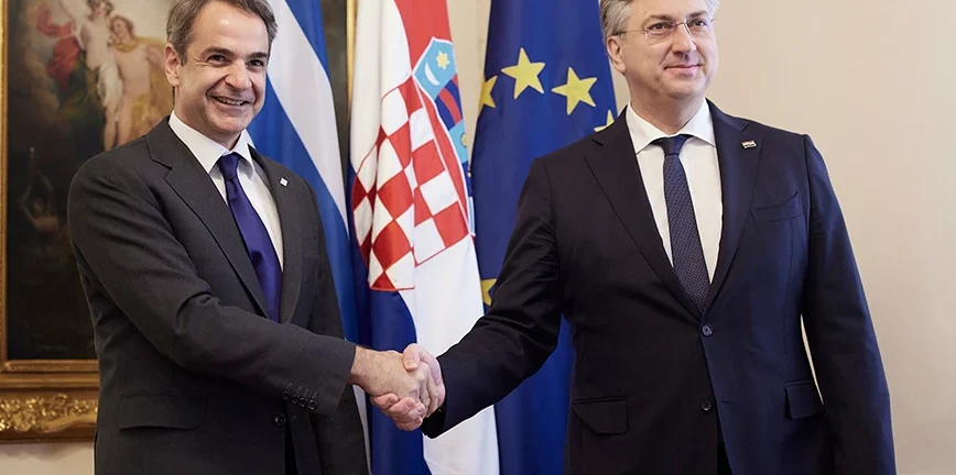 Μητσοτάκης: Οι δηλώσεις του Πρωθυπουργού μετά τη συνάντησή του με τον Κροάτη ομόλογό του