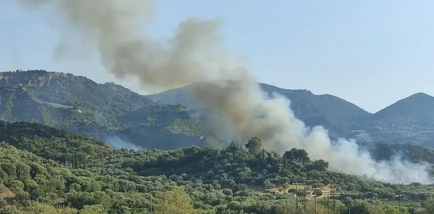 Συνδρομή του Δήμου Αιγιαλείας στην κατάσβεση πυρκαγιάς στα Μάρμαρα Αιγείρας