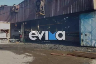 Μεγάλες οι ζημιές από τη φωτιά που ξέσπασε στο εργοστάσιο του Αλιβέριου στην Εύβοια