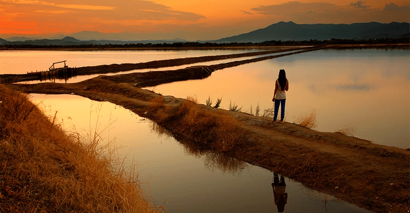 Λιμνοθάλασσα Μεσολογγίου: Ατμοσφαιρικές εικόνες με φυσικό φόντο το ονειρικό ηλιοβασίλεμα