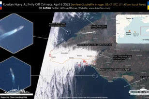 «Moskva»: Δορυφορική εικόνα από τη φλεγόμενη ναυαρχίδα ενισχύει τους ισχυρισμούς ότι όλα τα μέλη του πληρώματος είναι νεκρά