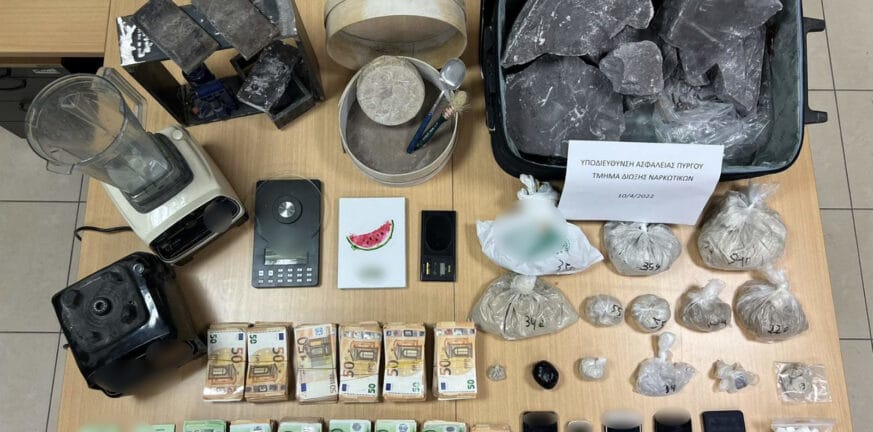 Πύργος: Εντοπίστηκε εργαστήριο νόθευσης ηρωίνης και κοκαΐνης - Τρεις συλλήψεις ΦΩΤΟ