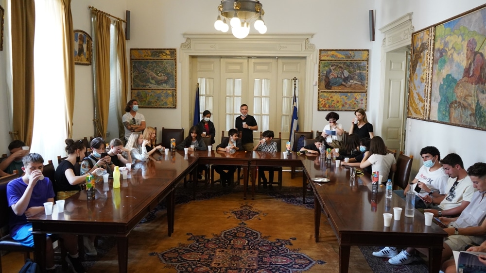 Πάτρα: Πορτογάλοι, Ρουμάνοι και Λιθουανοί μαθητές επισκέφθηκαν τον Κ. Πελετίδη