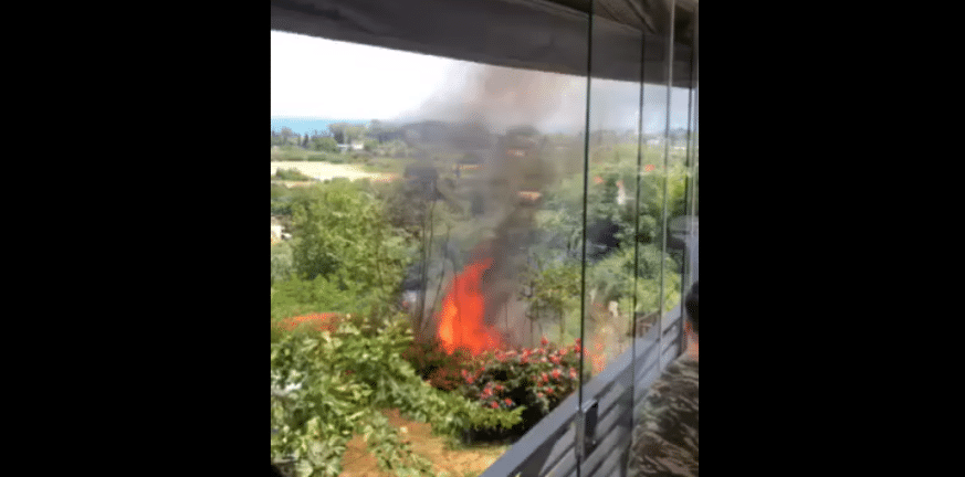 Αναστάτωση στην Κάτω Αχαΐα από φωτιά σε καλαμιές ΦΩΤΟ ΒΙΝΤΕΟ