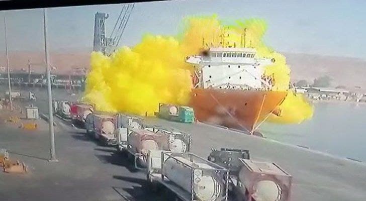 Ιορδανία: Πέντε νεκροί και τουλάχιστον 200 τραυματίες από διαρροή τοξικού αερίου στην Άκαμπα Ιορδανία: Πέντε νεκροί και τουλάχιστον 200 τραυματίες από διαρροή τοξικού αερίου στην Άκαμπα