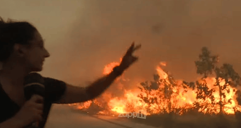 Δραματική στιγμή με δημοσιογράφο στην Πεντέλη: «Μας κυνηγά η φωτιά» - ΒΙΝΤΕΟ