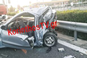 Κόρινθος: Σμπαράλια έγινε το αυτοκίνητο που σκοτώθηκαν η 18χρονη και ο 16χρονος - ΦΩΤΟ