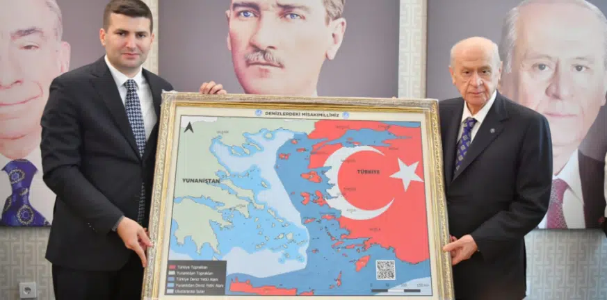 Η Ελλάδα απάντησε για το χάρτη του Μπαχτσελί με το τουρκικό Αιγαίο – «Επιθετική και προκλητική ενέργεια»