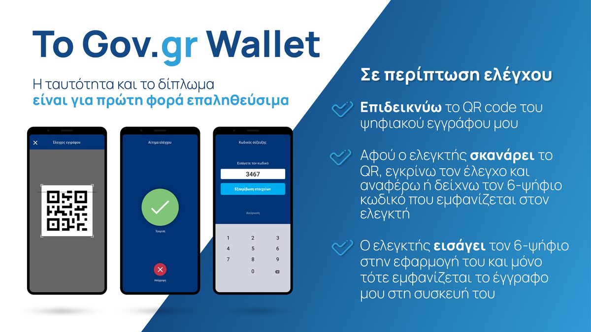 Gov.gr Wallet: Άνοιξε η πλατφόρμα για τα ΑΦΜ που λήγουν σε 4 - Η διαδικασία